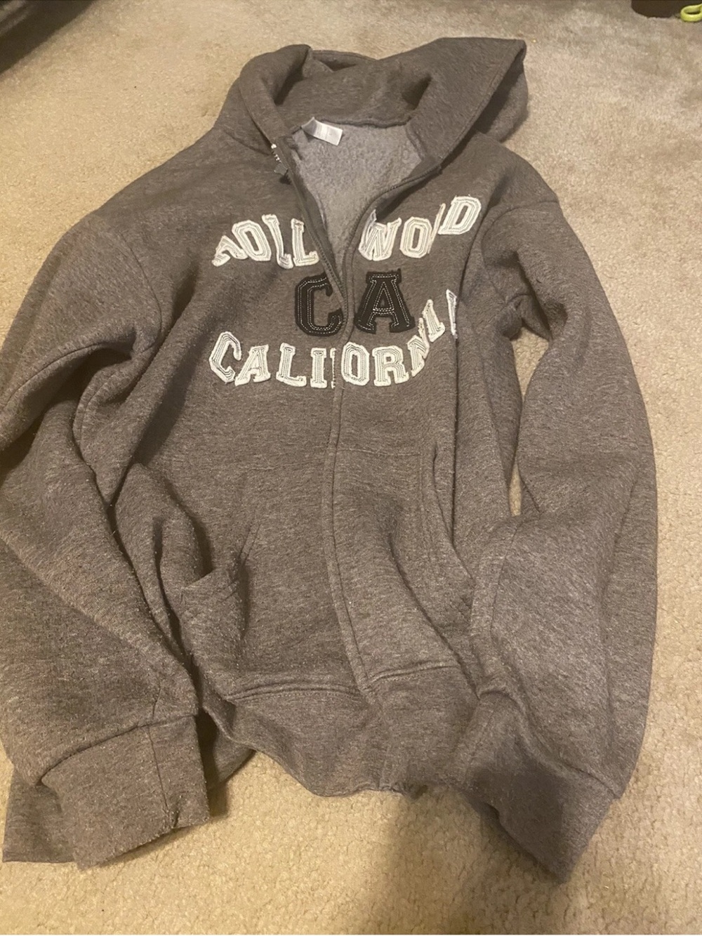 Teemax Size Large Hollywood California Zip Up Hoodie